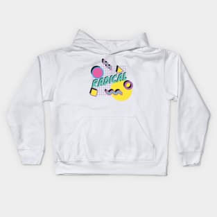 90's Radical Memphis Style Print Kids Hoodie